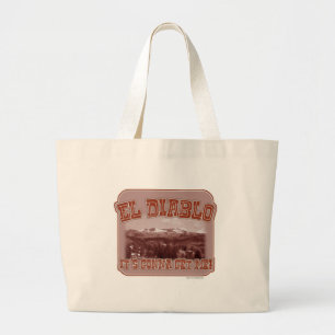 El Diablo Bay Area Mountain Fun Slogan Grote Tote Bag