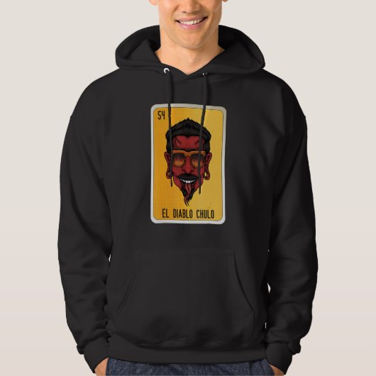 El Diablo Chulo Mexican Slang Lottery Bingo Cards Hoodie (Voorkant)
