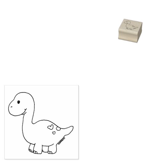 El dinosaurio Dino Rubberstempel (Gestempeld)