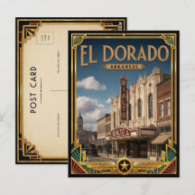 El Dorado Arkansas Vintage Art Deco Gouden Tijdper