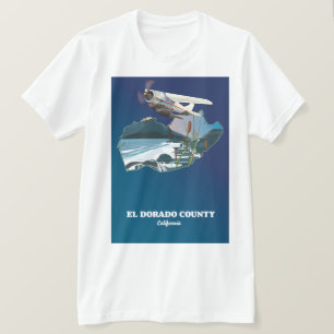 El Dorado County California-kaart T-shirt