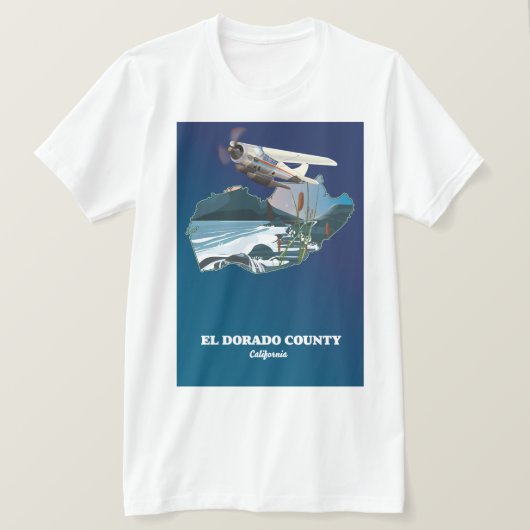 El Dorado County California-kaart T-shirt (Design voorkant)