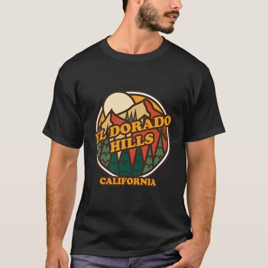  El Dorado Hills California bergwandelen T-shirt (Voorkant)