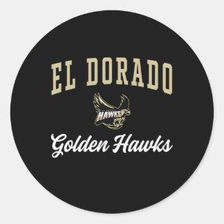 El Dorado middelbare school Golden Hawks C3 Ronde Sticker