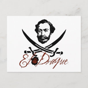 El Draque Pirate Insignia Briefkaart