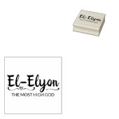 El-Elyon Hebreeuwse namen van God Typografie Rubberstempel (Gestempeld)