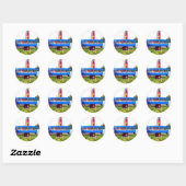 El Embarcadero Tower, Cancun-Stickers Ronde Sticker (Vel)
