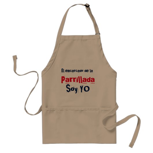el encargado de la parrillada soy yo apron standaard schort (Voorkant)