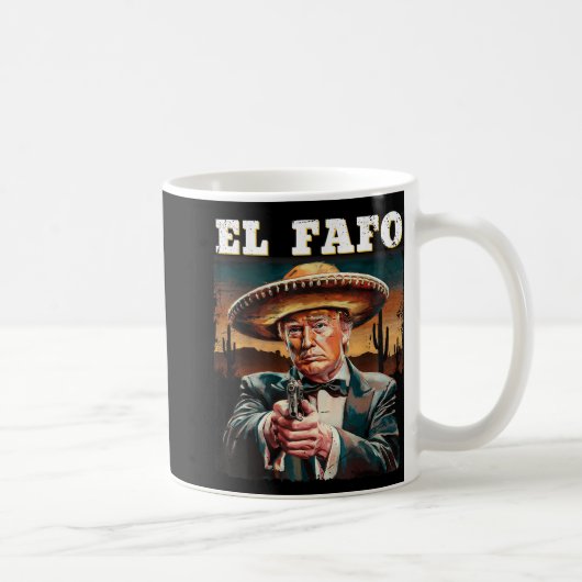 El Fafo Mexicaanse Sombrero Trump Fafo Design Koffiemok (Rechts)