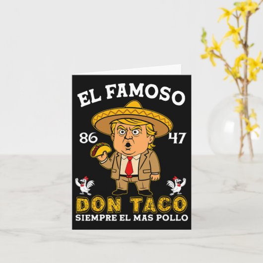 El Famoso Don Taco Trump heeft anti-Trump uitgekoz Kaart (Gele Bloem)