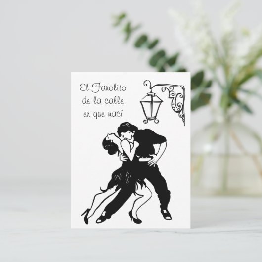 El Farolito Tango Briefkaart (Staand voorkant)