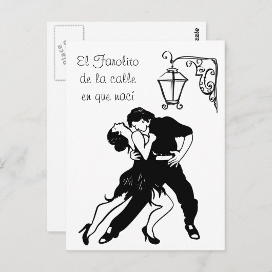El Farolito Tango Briefkaart (Voorkant / Achterkant)