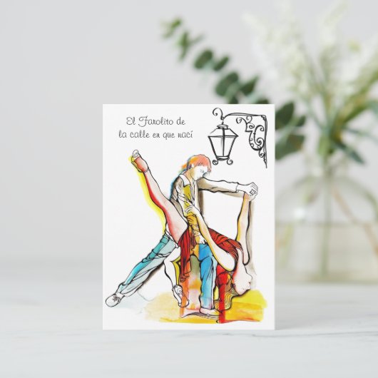 El Farolito Tango Briefkaart (Staand voorkant)