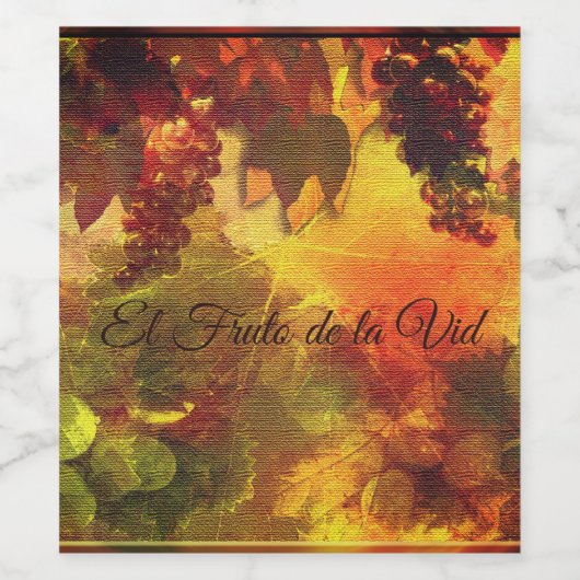 El Fruto de la Vid Wijn Etiket (Enkel label)