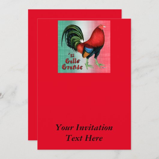 El Gallo Grande Kaart (Voorkant / Achterkant)