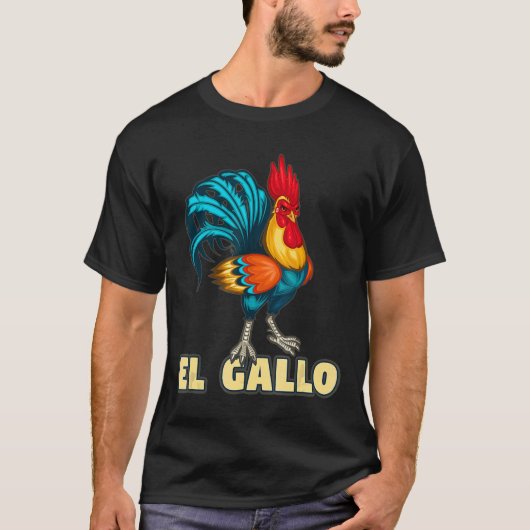 El Gallo Hanengekraai Kippenboer T-shirt (Voorkant)