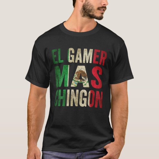 El Gamer Mas Chingon - Mexicaanse gamer T-shirt (Voorkant)
