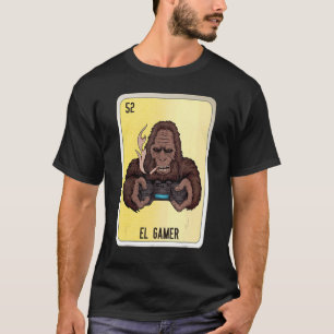 El Gamer Mexican Slang Lottery Bingo Cards T-shirt