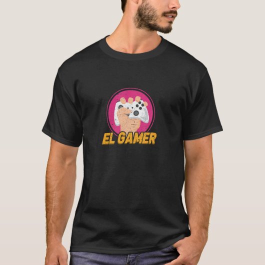 El Gamer Video Games Mexicaanse gamepad Consol T-shirt (Voorkant)