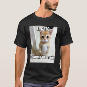 El Gato komt Meme Verdrietige Huilende Kat Munchki T-shirt