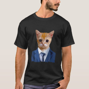 El Gato Meme met een pak  Schattige droevige kat h T-shirt