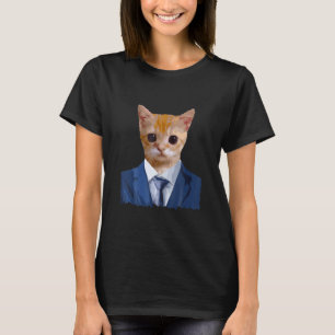 El Gato Meme met een Suit Cute Cat Humor T-shirt