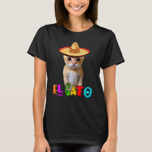 El Gato Meme Mexicaanse Kat Latino Munchkin Katje T-shirt