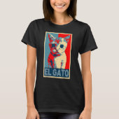 El Gato Meme Sad Crying Cat Kat Meme retro vinta T-shirt (Voorkant)