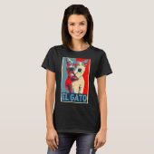 El Gato Meme Sad Crying Cat Kat Meme retro vinta T-shirt (Voorkant volledig)