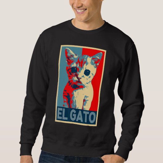 El Gato Meme Sad Crying Cat Kat Meme retro vinta Trui (Voorkant)