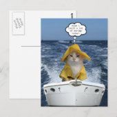 El Gato visser (Cat Fisherman) Briefkaart (Voorkant / Achterkant)