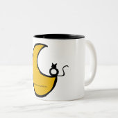 El gato y la luna tweekleurige koffiemok (Voorkant rechts)
