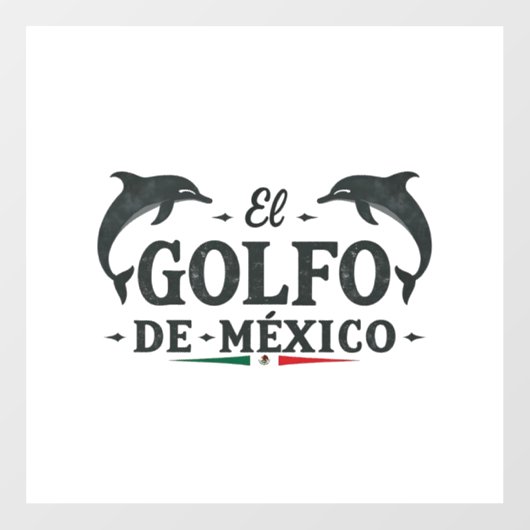 El Golfo de Mexico Amerikaanse Golf van Mexico Raamsticker (Vel)