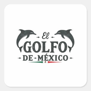 El Golfo de Mexico Amerikaanse Golf van Mexico Vierkante Sticker