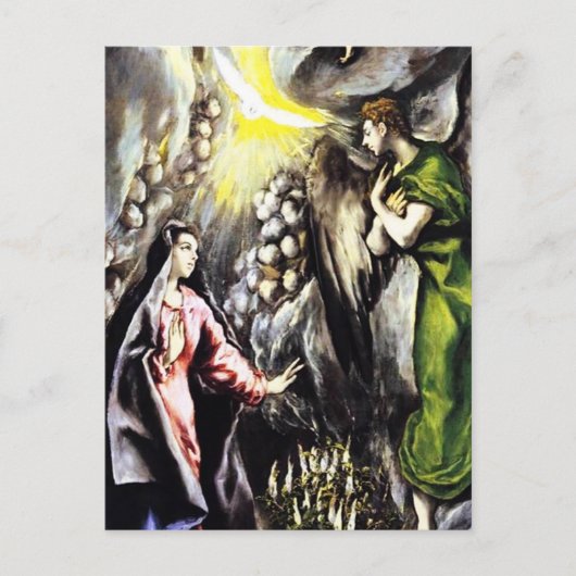 El Greco Annunciation Maagd Mary Briefkaart (Voorkant)