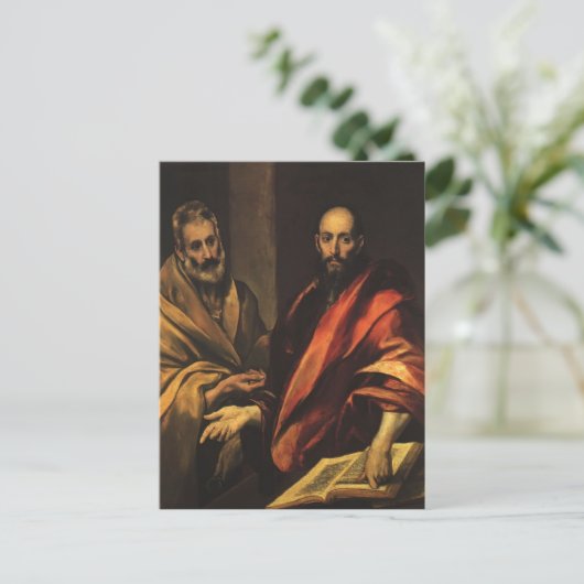 El Greco- Apostles Peter en Paul Briefkaart (Staand voorkant)