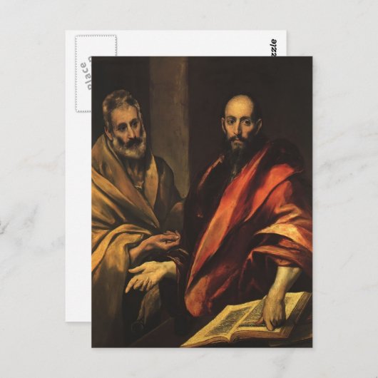 El Greco- Apostles Peter en Paul Briefkaart (Voorkant / Achterkant)