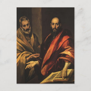 El Greco- Apostles Peter en Paul Briefkaart