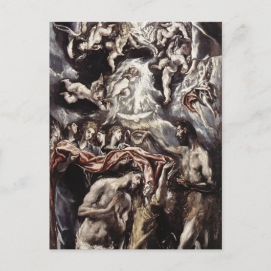 El Greco - Baptisme van Christus Briefkaart (Voorkant)
