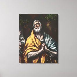El Greco Berouwvolle Sint-Pieter Canvas Afdruk