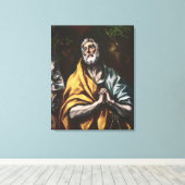 El Greco Berouwvolle Sint-Pieter Canvas Afdruk (Insitu (Houten vloer))