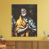 El Greco Berouwvolle Sint-Pieter Canvas Afdruk (Insitu (Woonkamer))