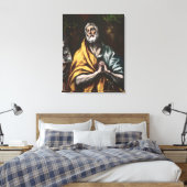 El Greco Berouwvolle Sint-Pieter Canvas Afdruk (Insitu (Slaapkamer))