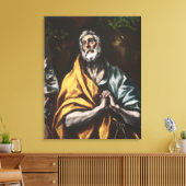 El Greco Berouwvolle Sint-Pieter Canvas Afdruk (Insitu (Woonkamer))