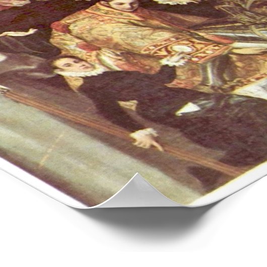 El Greco - Burial of Count Orgaz Poster (Hoek)