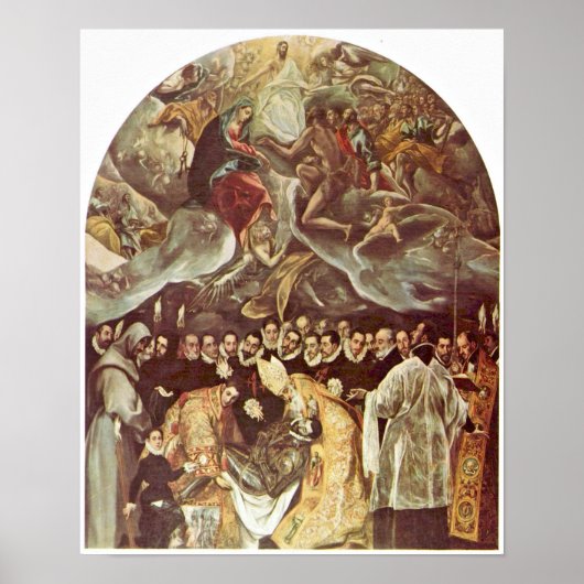 El Greco - Burial of Count Orgaz Poster (Voorkant)