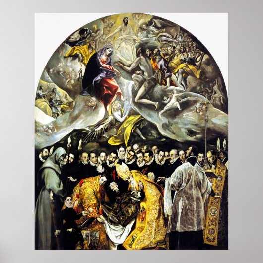 El Greco Burial of the Count of Orgaz Poster (Voorkant)