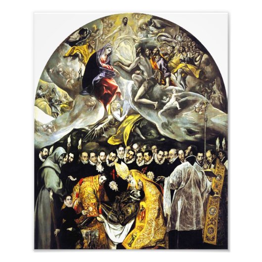 El Greco Burial of the Count of Orgaz Print Foto Afdruk (Voorkant)