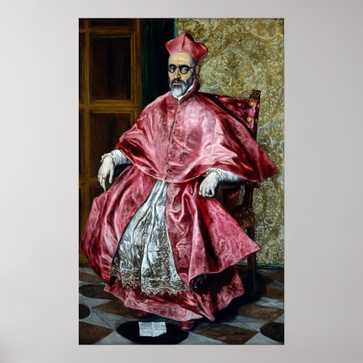 El Greco Cardinaal Fernando Niño de Guevara Poster (Voorkant)