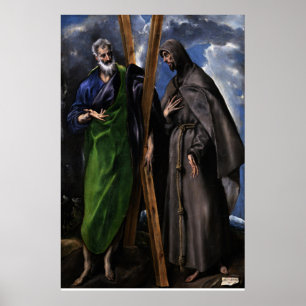 El Greco Christelijke Jezus Kruisiging Schilderij  Poster